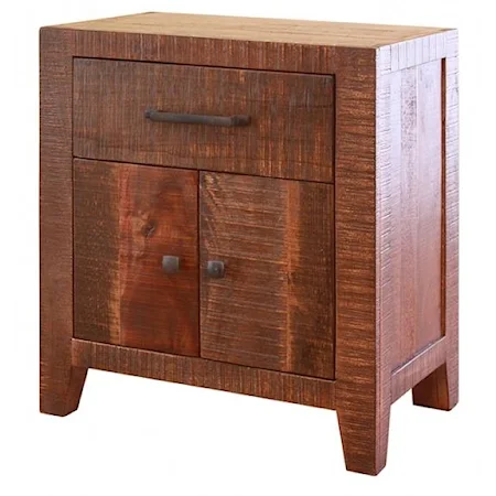 1 Drawer and 2 Doors Night Stand